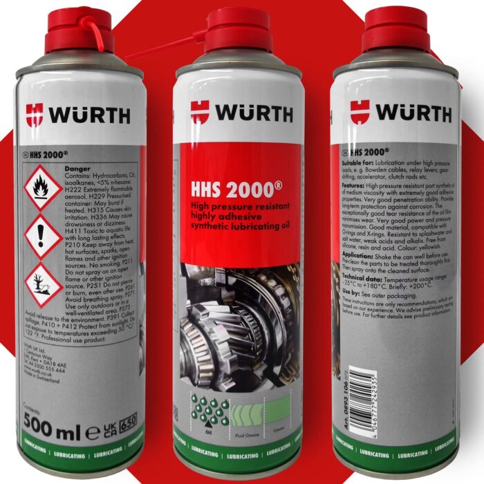 Wurth Lubricating Oil - High Pressure Resistant Highly Adhesive Synthetic 1