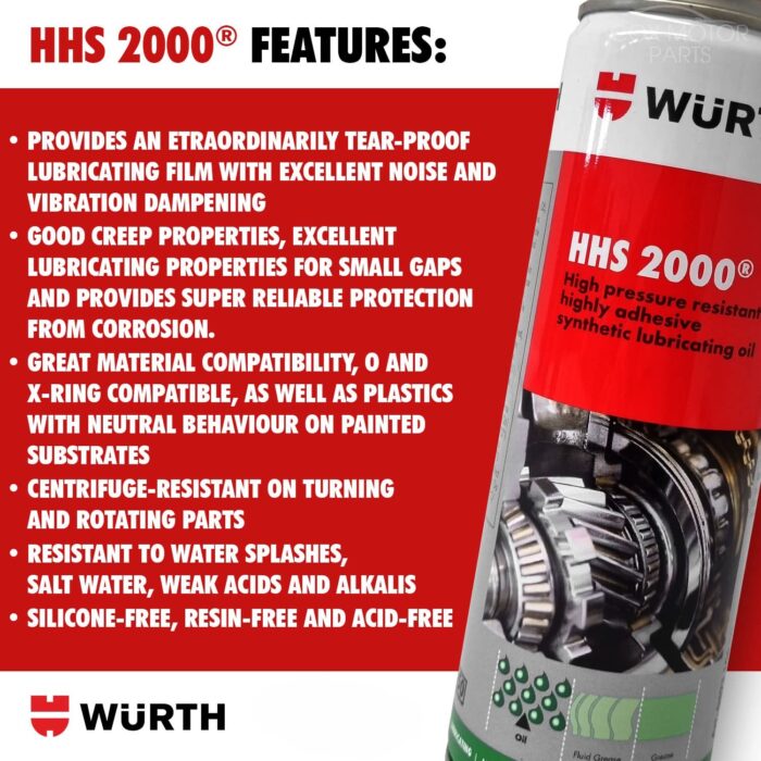 Wurth Lubricating Oil - High Pressure Resistant Highly Adhesive Synthetic 1